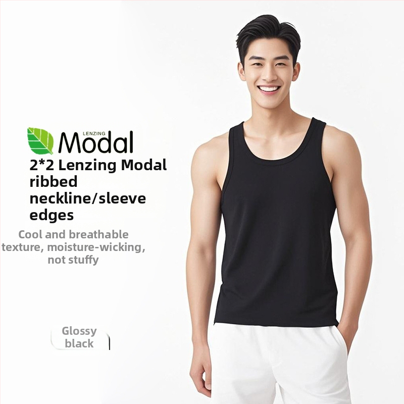 Vesta so širokými ramenami, okrúhly výstrih, Ecocos tkanina, vlákno regenerovanej celulózy, leto