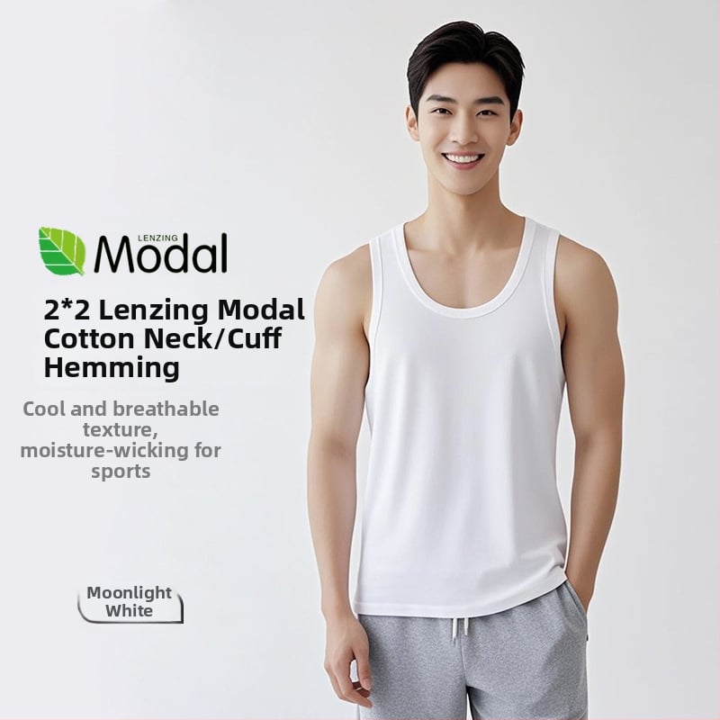 Vesta so širokými ramenami, okrúhly výstrih, Ecocos tkanina, vlákno regenerovanej celulózy, leto