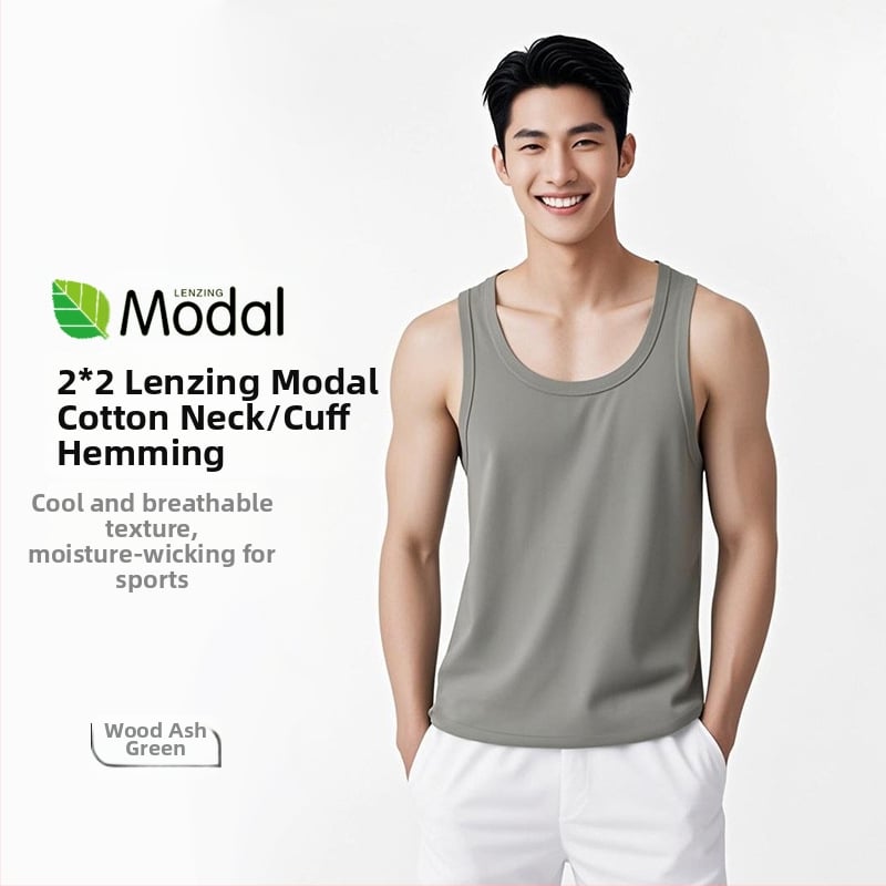 Vesta so širokými ramenami, okrúhly výstrih, Ecocos tkanina, vlákno regenerovanej celulózy, leto