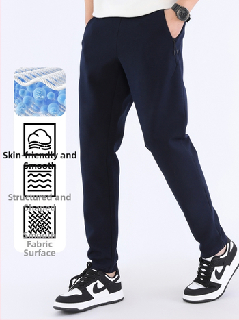 Pánske bavlnené tepláky s vzdušnou vrstvou, voľný strih, 71% bavlna, jar 2024