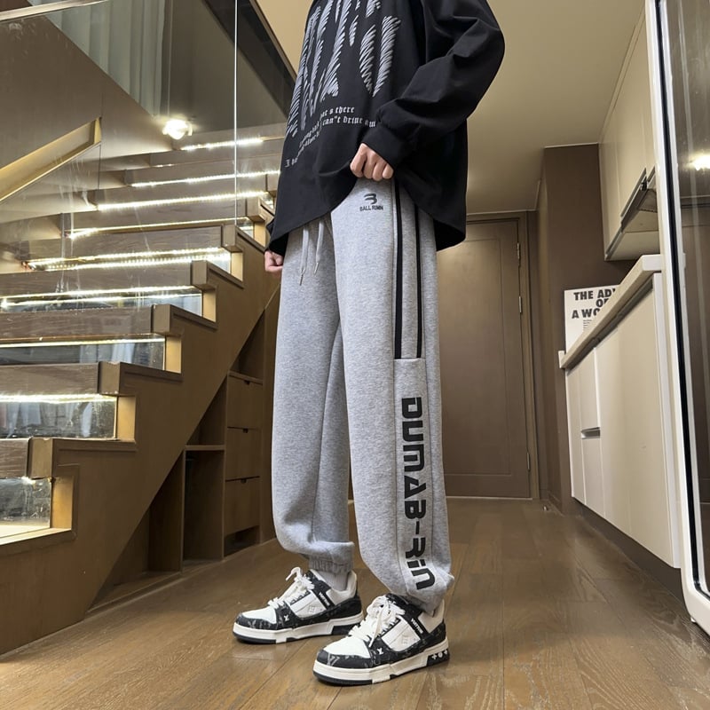 Bavlnené mladistvé rovné dlhé nohavice, stredná elasticita, stredný pás, jeseň