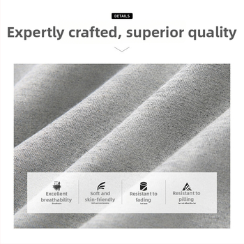 Мъжки потник от 100% памук, дишащ и удобен за спорт и ежедневно носене, ниска яка, средна плътност 141–160 г/м² (Septwolves; 100% памук; ниска яка; 141–160 г/м²; пролет 2024)