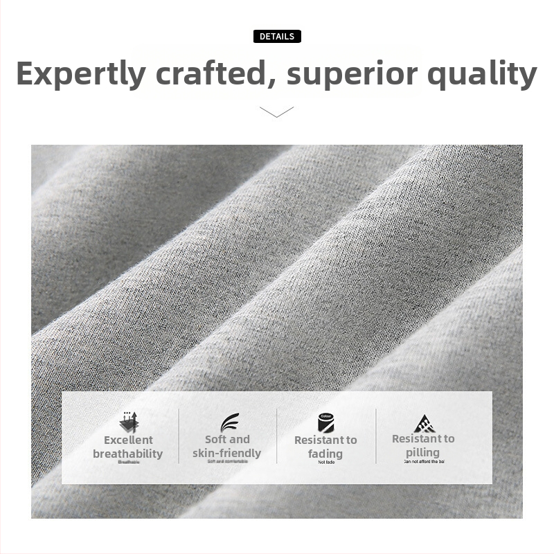 Meeste 100% puuvillane vest, hingav ja lihtne stiil, madal kaelus, 141–160 g/m² (Septwolves; 100% puuvill; madal kaelus; 141–160 g/m²; kevad 2024)