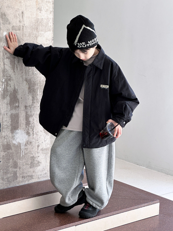 Detský vonkajší kabát pre chlapcov, bavlnená výplň, hrubý, štýl kórejský, golier polo, zapínanie na gombíky, krátky strih