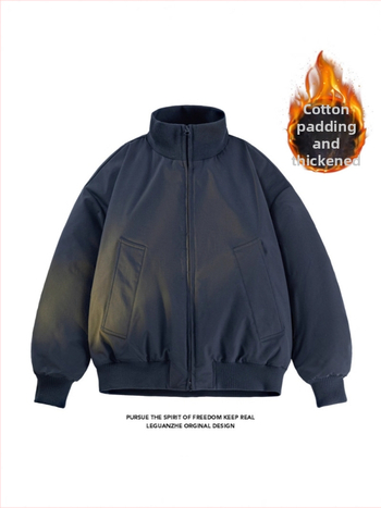 Мъжко авиаторско бомбър яке със свободна кройка, цип за закопчаване, пълнеж от полиестер и стандартна дебелина