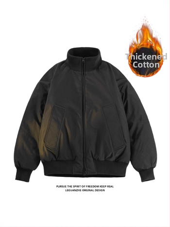 Мъжко авиаторско бомбър яке със свободна кройка, цип за закопчаване, пълнеж от полиестер и стандартна дебелина