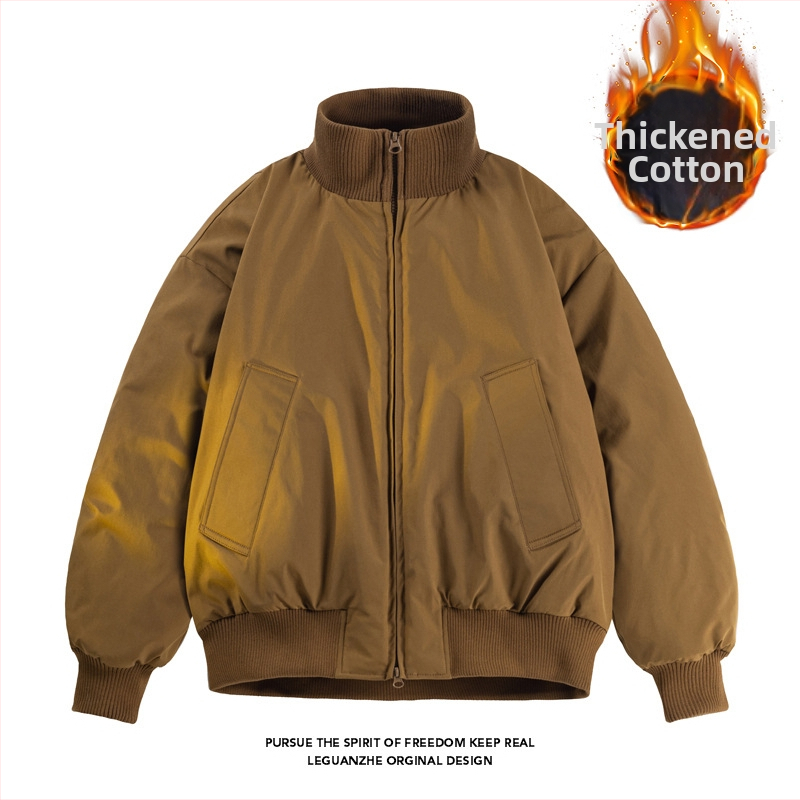 Мъжко авиаторско бомбър яке със свободна кройка, цип за закопчаване, пълнеж от полиестер и стандартна дебелина