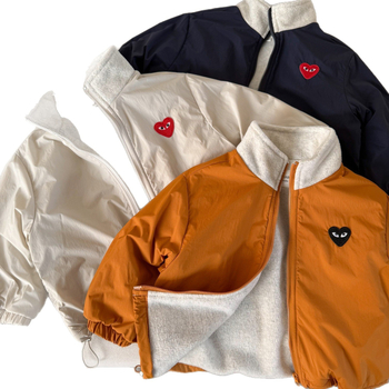 Little Bear Detská zimná bunda s vysokým golierom, zips, hrubá bavlna podšívka, bez kapucne, pre deti 3–8 rokov