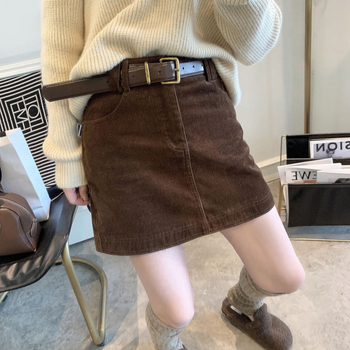 Sanlida ženska vunena kratka suknja s visokim strukom i A-krojem, blago proširena, proljeće 2025, šifra 794014140048, srednja elastičnost