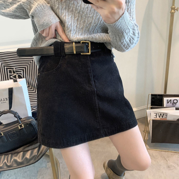 Sanlida ženska vunena kratka suknja s visokim strukom i A-krojem, blago proširena, proljeće 2025, šifra 794014140048, srednja elastičnost