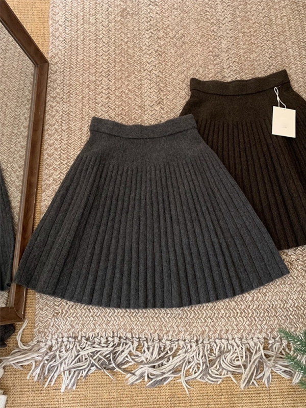 Denim plisirana suknja, kratka duljina, visoka elastičnost, proljeće 2023, gradski elegantan stil