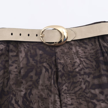 A-linijska midi suknja s cvjetnim printom, bez nabiranja, 95% poliester, elegantan gradski stil