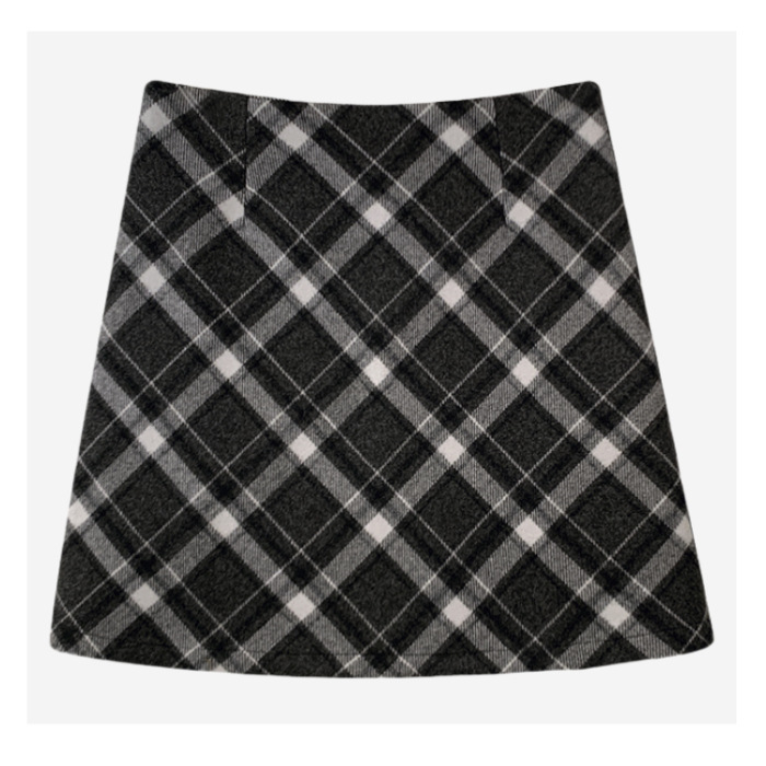 Suknja s A‑linijom, kratka, od chenilla sa spandeksom, bez rastezanja, kolekcija jesen 2024