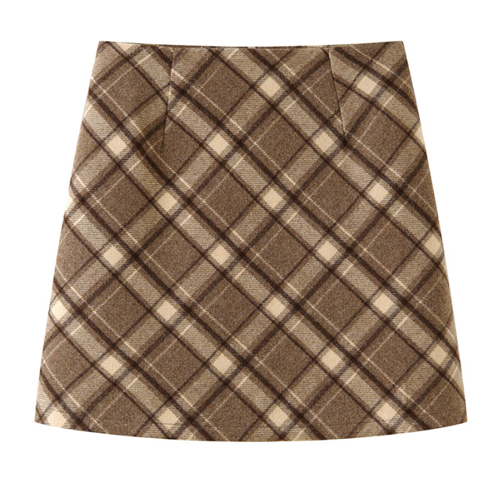 Suknja s A‑linijom, kratka, od chenilla sa spandeksom, bez rastezanja, kolekcija jesen 2024