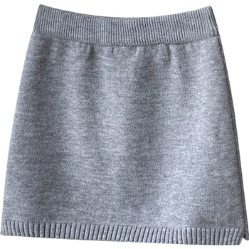 Kratka bodycon suknja od poliestera, srednja elastičnost, elegantan temperament, stil zrele dame