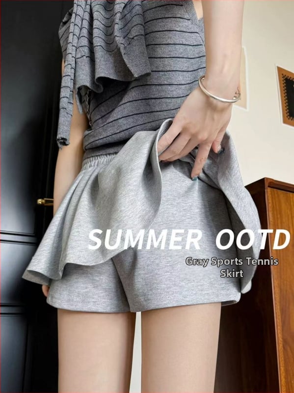 Ženska plisirana skort s šortkama, ljetni casual stil, pamuk-poliester mješavina 80–90% pamuka, <30% poliester, mikroelastičnost
