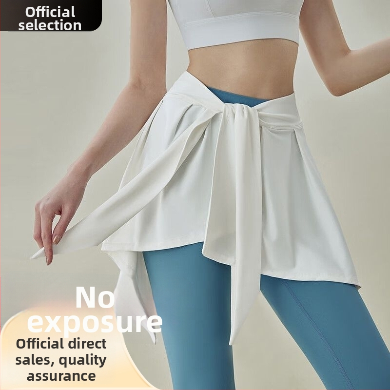 Jógová mini sukňa s A-liniou, pokrýva boky, jednofarebný vzor, chenille tkanina, elastan