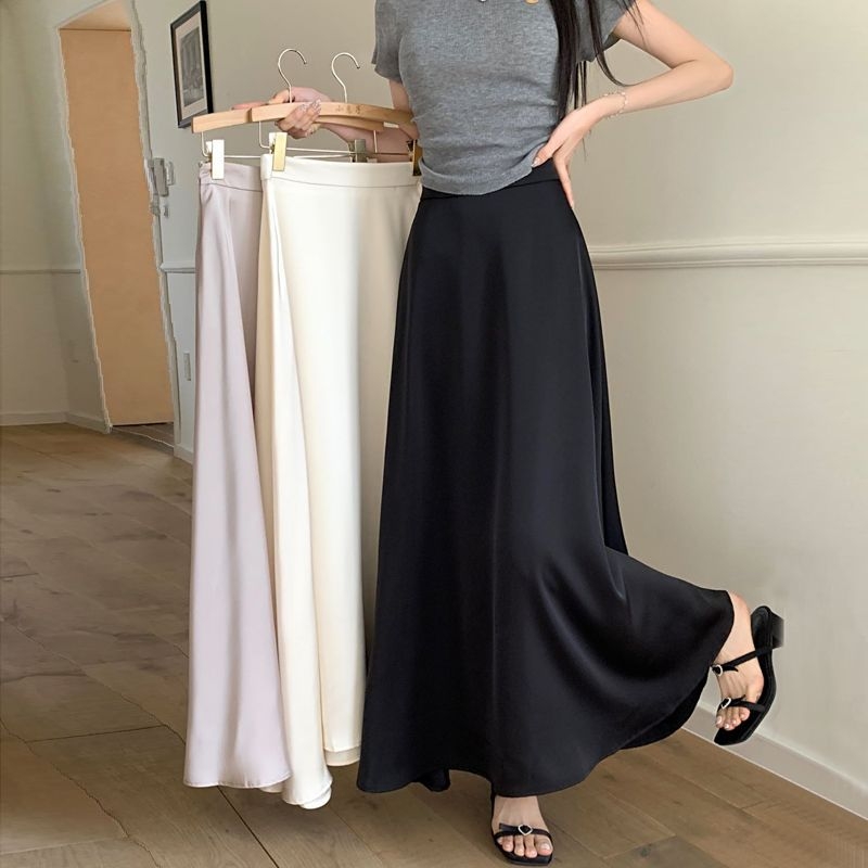 Letný qipao petticoat s vysokým pásom a vrstvenou midi sukňou, polyester, vysoká pružnosť