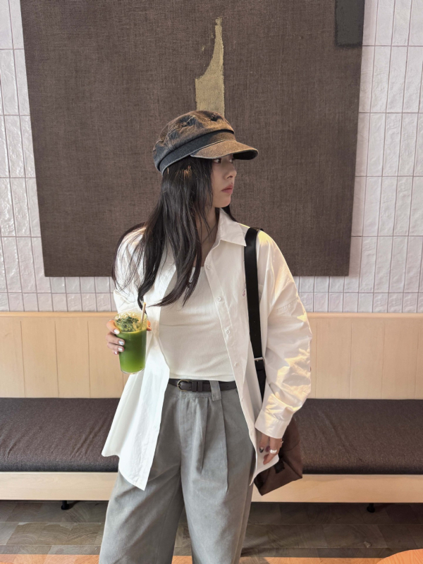 Риза - корейски ежедневен стил, дълги ръкави, Turn-Down яка, 95%+ памук