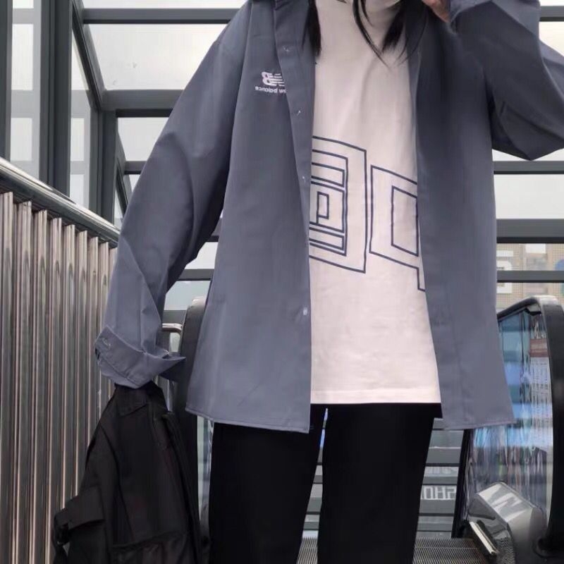 Двупартиен комплект: риза и пола, дълги ръкави, яка тип риза, японско/корейски ежедневен стил, полиестрова смес с бродерия, есен 2024