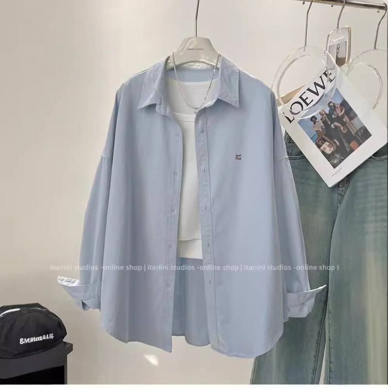 Дамска риза: полиестер, едноцветен модел, поло яка, дълъг ръкав, свободна кройка