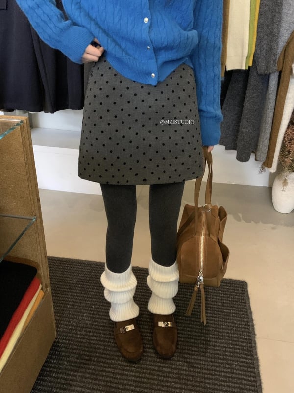 Bodycon sukňa krátka, s bodkovaným vzorom, Nylon/poliamid tkanina, hlavný materiál: polyesterové vlákno