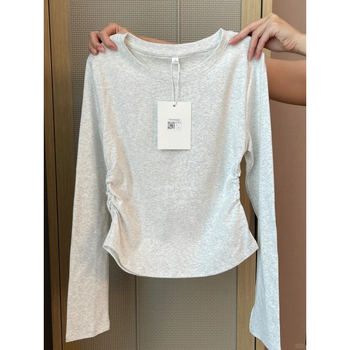 Ženski dugi rukav T‑shirt, slim fit, okrugli izrez, standardna dužina, poliester materijal