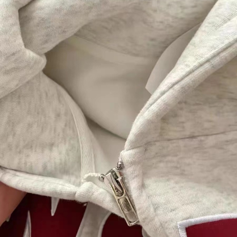 Ženski hoodie s kapuljom od flisa, američki vintage stil, širok oversize kroj, poliester tkanina, tisak slova, srednja duljina