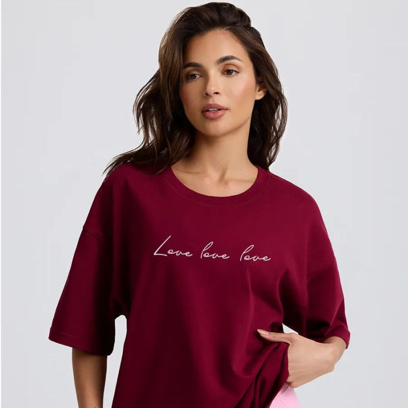 Pamučni T-shirt s 3D otiskom, okrugli izrez, kratki rukavi, slobodan kroj, srednja duljina