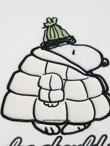 Mikina s kapucňou z fleecu, raglan rukávy a potlač psa, terry bavlna, voľný strih