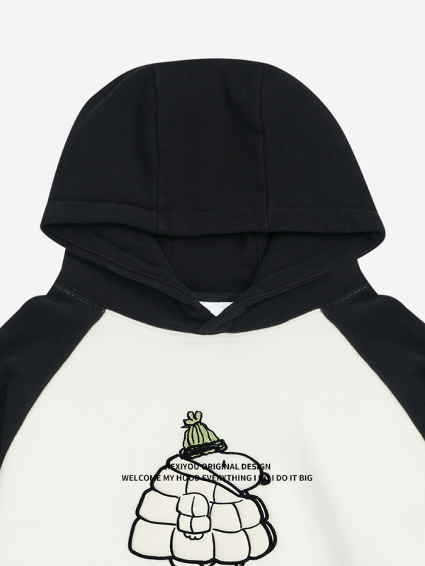 Mikina s kapucňou z fleecu, raglan rukávy a potlač psa, terry bavlna, voľný strih