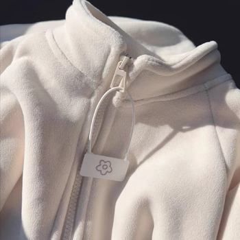 Jachetă chenille velvet cu guler înalt și fermoar, amestec spandex sub 30%, primăvara 2025, stil private-outfit socialite