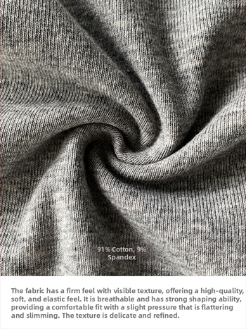 Naiste pikkade varrukatega T-särk ümmarguse kaelusega, puuvillast-elastaanist segu, ühetooniline, 3D lõige