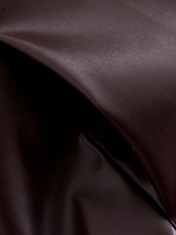 PU kožna jakna sa zip zatvaračem, patchwork detalji, rever ovratnik, poliester tkanina, gradski stil