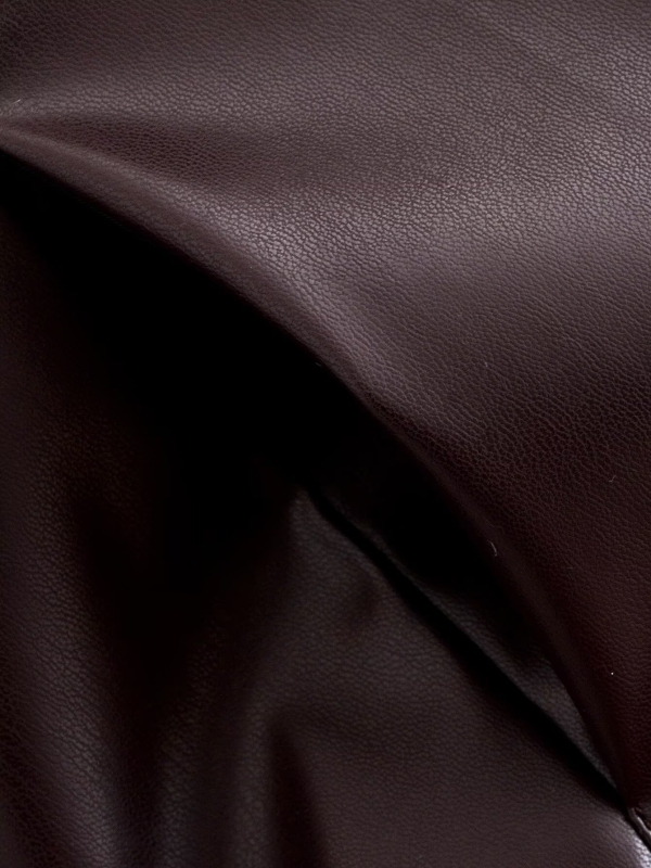PU kožna jakna sa zip zatvaračem, patchwork detalji, rever ovratnik, poliester tkanina, gradski stil