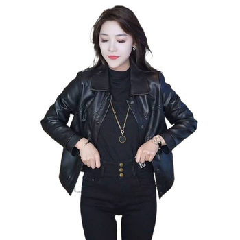 Geacă/blazer din piele artificială cu elastan, lungime ultra- scurtă ≤40 cm, guler pătrat, fără mâneci, închidere cu două nasturi