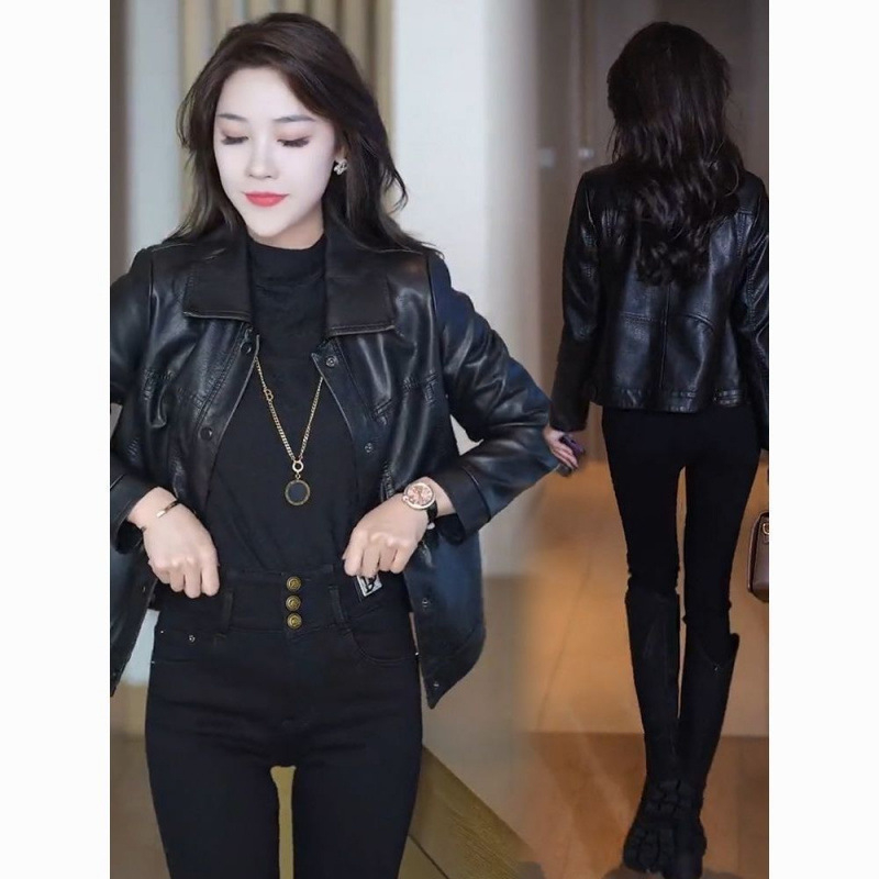 Geacă/blazer din piele artificială cu elastan, lungime ultra- scurtă ≤40 cm, guler pătrat, fără mâneci, închidere cu două nasturi