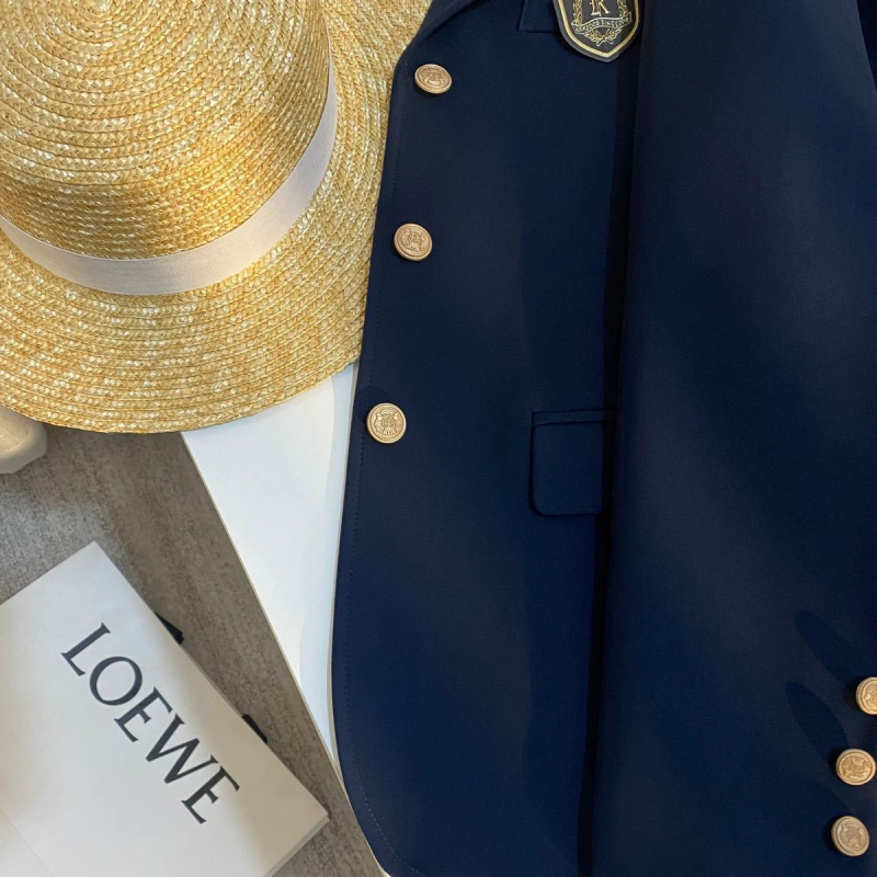 Γυναικείο σακάκι κοστουμιού - κορεατο-ιαπωνικό casual στυλ, πολυεστέρας, γιακάς σακακιού, μακριά μανίκια, κουμπιά σε μία σειρά