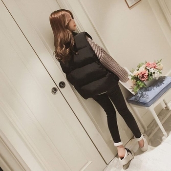 Ženska zimna kratka chenille vest s polo ovratnikom, Spandex 90–95%, korejski stil opuštenog kroja, proljeće 2025