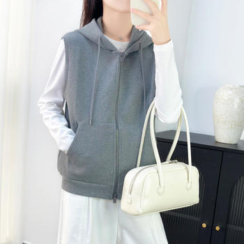 Pamukasta vest s kapuljom, japansko-korejski casual stil, standardna duljina, zatvarač, punilo od pamuka