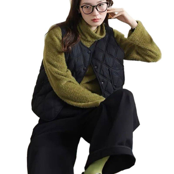Ženska vesta – Elegantan stil, Polo ovratnik, Regularna duljina (Materijal: Chenille; Sadržaj Spandexa: 50–70%; Sezona: proljeće 2025)
