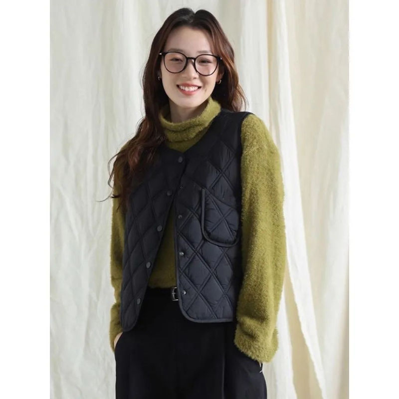 Ženska vesta – Elegantan stil, Polo ovratnik, Regularna duljina (Materijal: Chenille; Sadržaj Spandexa: 50–70%; Sezona: proljeće 2025)