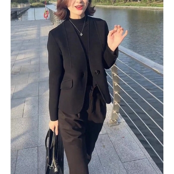 Love Beauty Polyesterový kabát, jednofarebný, dlhé rukávy, bez goliera, zapínanie na jeden gomb