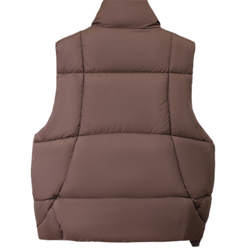 Vestă fără mâneci din țesătură chenille, cu guler polo și fermoar, 90–95% spandex