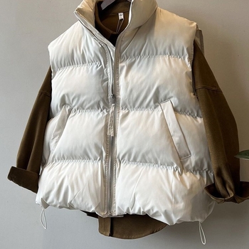 Vestă femei cu decolteu în V, stil coreean, țesătură poliester 90–95%, croială regulată, lansare primăvara 2025.