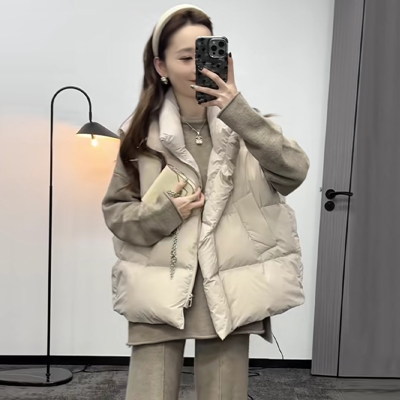 Ženski vest, punilo Down Cotton, Chenille tkanina, glavni materijal Spandex 90–95%, Redovita duljina 50–65 cm