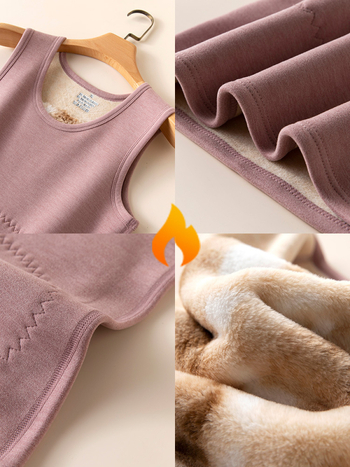 Dámska vesta z kašmíru s fleecovou podšívkou, okrúhly výstrih, voľný strih, jednobarevná, dĺžka 50–65 cm, jeseň 2024