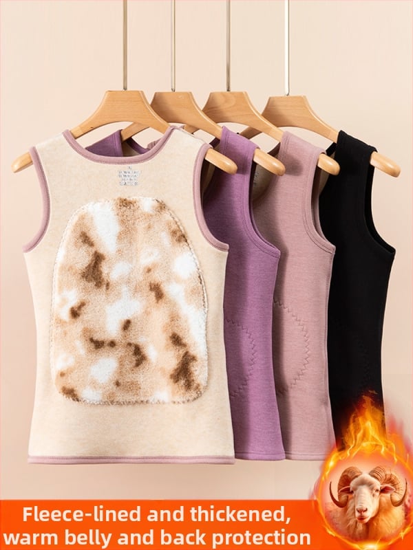 Dámska vesta z kašmíru s fleecovou podšívkou, okrúhly výstrih, voľný strih, jednobarevná, dĺžka 50–65 cm, jeseň 2024