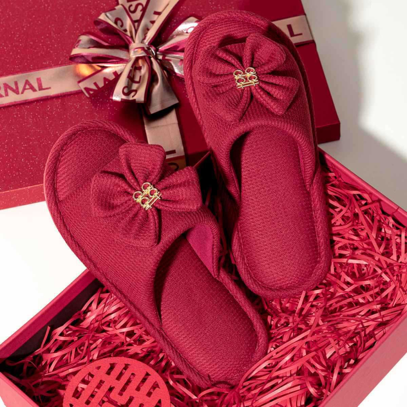 2-pár svadobných papučí pre páry, unisex, podrážka PVC, typ toe-loop, vrchnák z textilu, hrúbka podrážky 1.5–3.5 cm