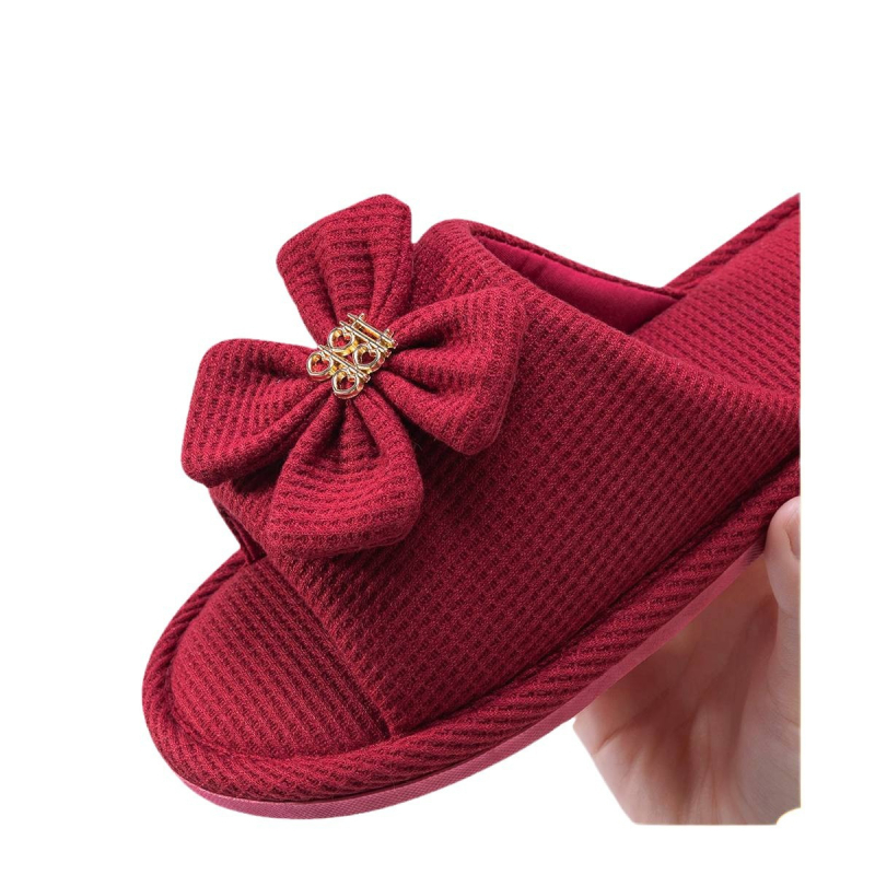 2-pár svadobných papučí pre páry, unisex, podrážka PVC, typ toe-loop, vrchnák z textilu, hrúbka podrážky 1.5–3.5 cm